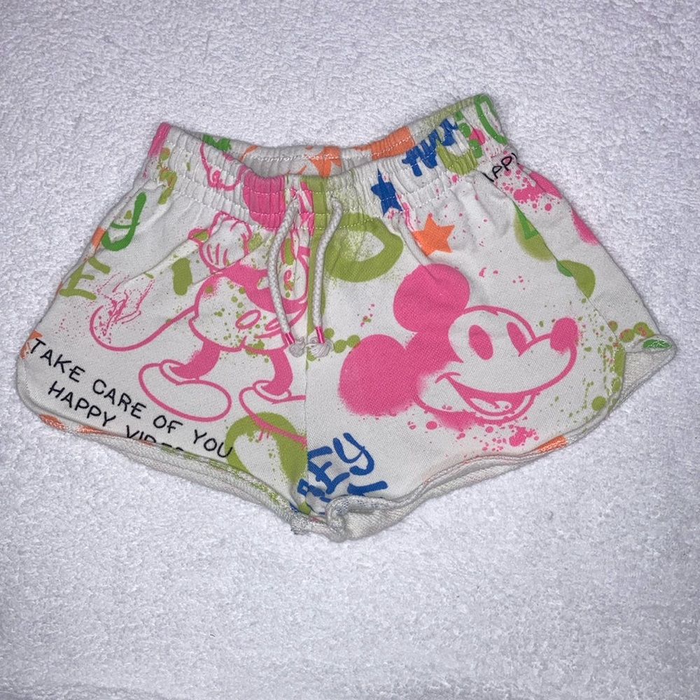 Zara Mickey Mouse sweat shorts cotton size 6
